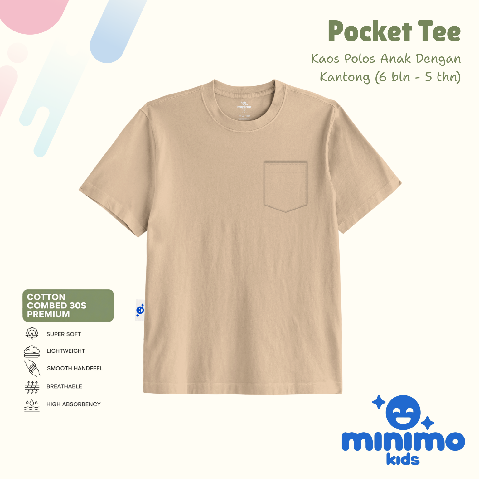 Basic Tee Minimo Kids - beige